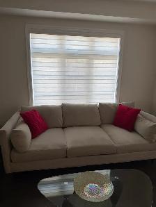 Beige Three-Seater Sofa