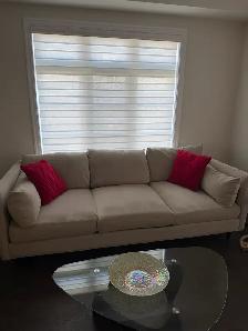 Beige Three-Seater Sofa - Photo 2