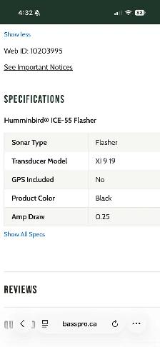 Humminbird ICE 55 flasher bundle - Photo 3