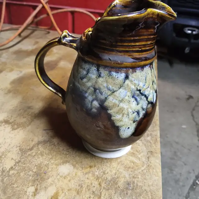 Hand made pottery 8' pitcher