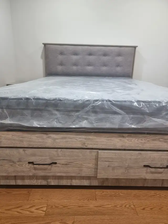 Queen Storage Bed  and Mattress