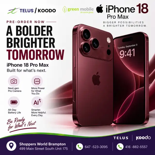 Pre-Order IPhone 18 pro and IPhone 18 Pro Max