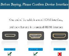 Mini HDMI to HDMI Cable Adapter - Photo 2