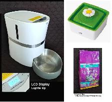 AUTO FEEDER, WATER FOUNTAIN, FOOD