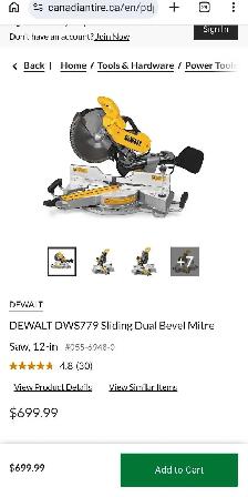used once 12' Dewalt mitre saw retail 699 - Photo 2
