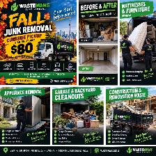 FALL JUNK REMOVAL — CURBSIDE PICKUP FROM $80!