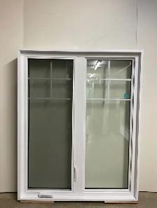 10950BP Fenêtre Battant PVC Blanc 2 sect 1 ouvr 49 3/4 x 61 3/4 - Photo 2