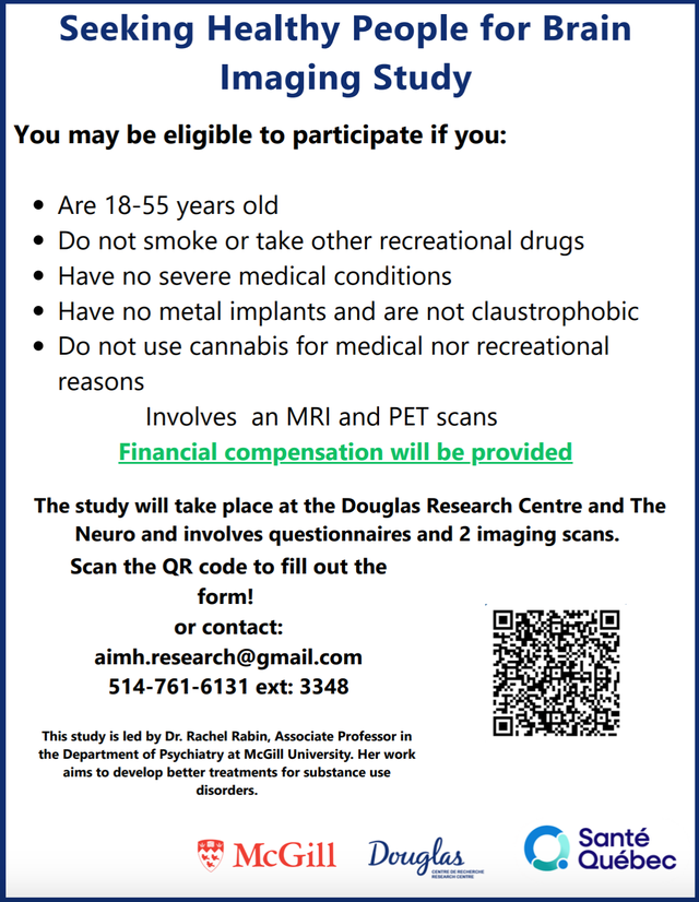 Seeking Healthy People for Brain Imaging Study