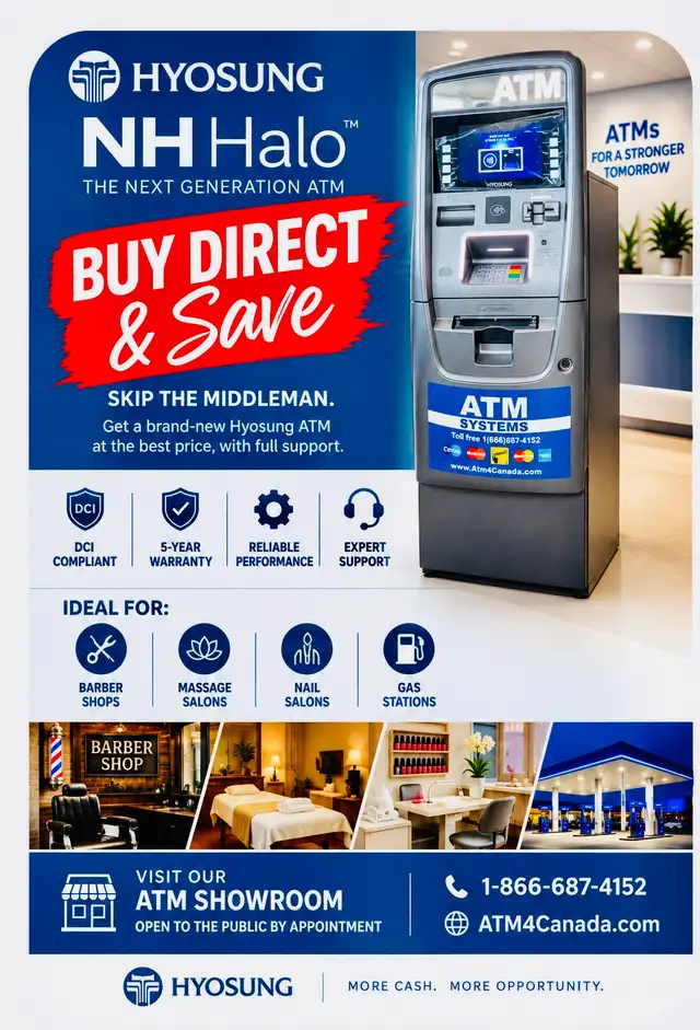 NEW ATM MACHINE FOR SALE START ERNING MONEY NOW