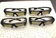 Set of 4 Samsung SSG-3100GB Active Shutter 3D Glasses - Photo 2