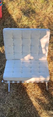 chaise de bureau en cuir et métallique pour intérieur ou extérie - Photo 2