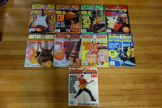 FREE 1995-2003 Annual Buyer's Guide for Guitar & Bass