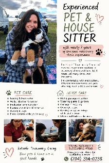 Pet & House Sitting — Southeastern Manitoba