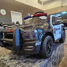 Kids RAM Trucks, 2 Seats, Police Style, Rubber Wheels, 24V - Photo 5
