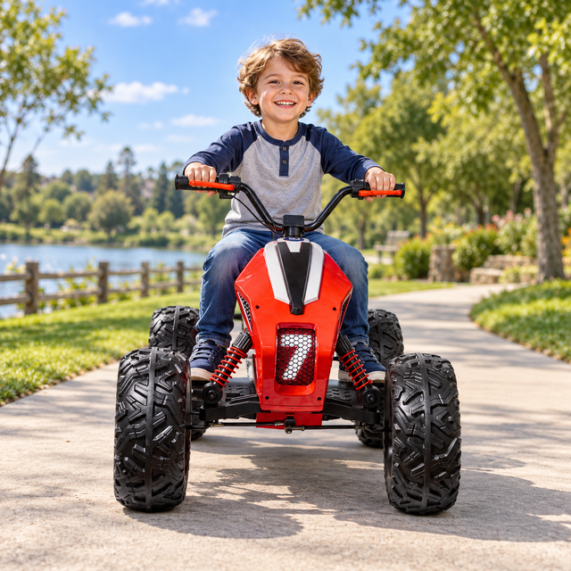 Electric Quads for Kids, 24V ATV 7 Edition, Rubber Wheels, Music