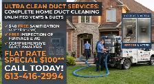 $100 FLAT RATE DUCT CLEANING | Unlimited Vents (613-416-2994)