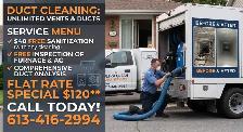 AIR DUCT CLEANING 120$ Flat Unlimited Vents Free Sanitization