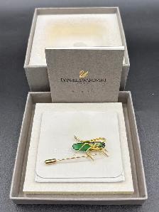 Swarovski Crystal Paradise Aptera Chrysolite Grasshopper Brooch
