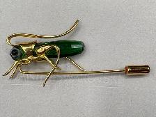 Swarovski Crystal Paradise Aptera Chrysolite Grasshopper Brooch - Photo 3