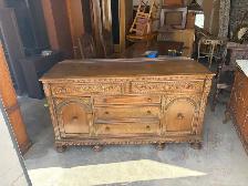 Free delivery Antique Style oak Wood Sideboard Buffet - Photo 4