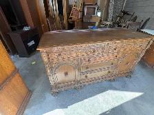 Free delivery Antique Style oak Wood Sideboard Buffet - Photo 6