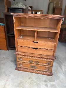 Free delivery used Vintage Wooden Dresser - Photo 2