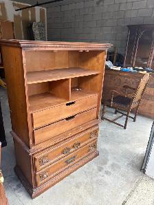 Free delivery used Vintage Wooden Dresser - Photo 3