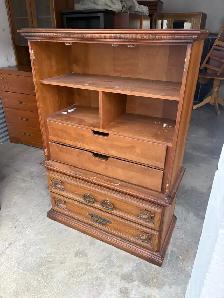 Free delivery used Vintage Wooden Dresser - Photo 6