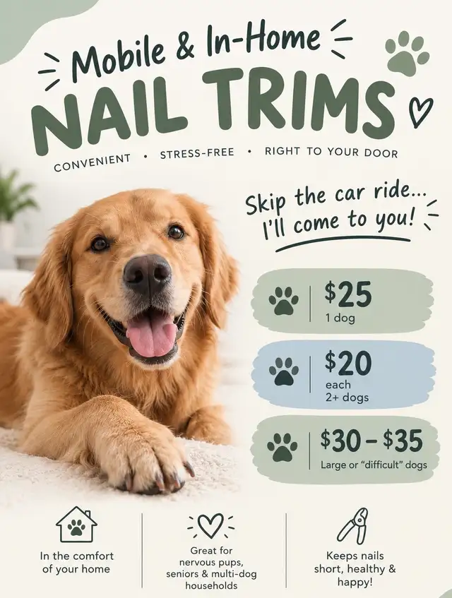 Mobile/In Home Dog Nail Trims
