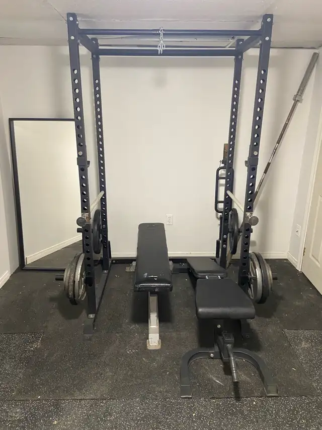 Power Rack and Olympic Weights