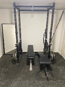 Power Rack and Olympic Weights