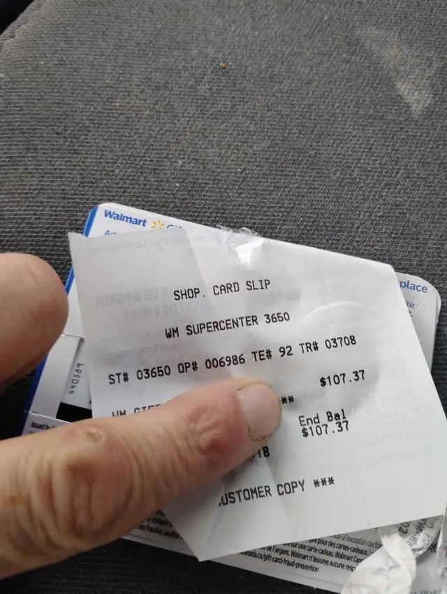 Walmart gift card