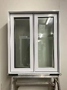 10510BH Fenêtre Battant HYBRIDE Blanc 2 sect 1 ouv 32 1/2x39 1/2