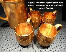 Historical SOLID COPPER – West Bend Co. 1930s 1950s – Pitcher - Photo 2
