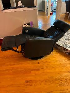 Black leather power recliner for sale