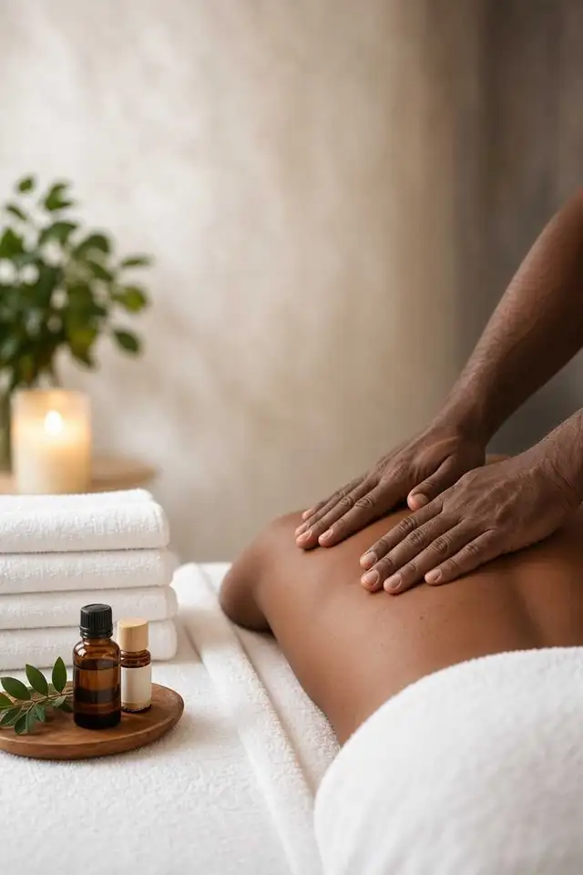 Male doing massage now