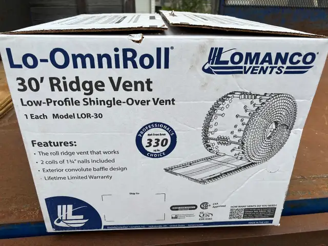 RIDGE VENT (NEW IN PACKAGE)