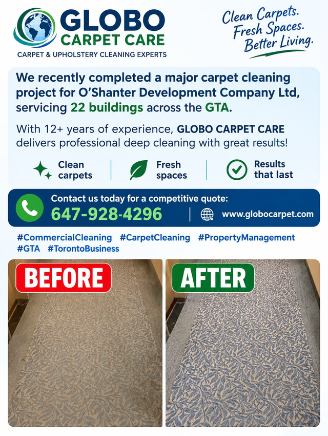 DEEP CARPET & FURNITURE CLEANING - 647-928-4296