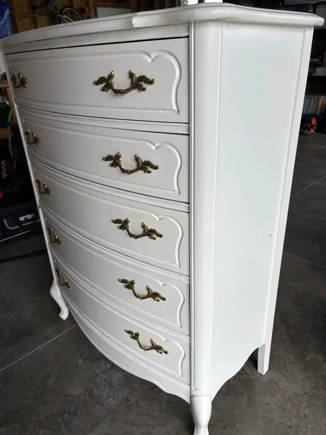 Wooden White Dresser 48" Tall