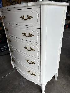 Wooden White Dresser 48" Tall