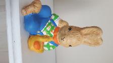BEAU LAPIN NEUF EN CÉRAMIQUE 4'HAUT SON AMI DANS SON BRAS: $5.00 - Photo 3