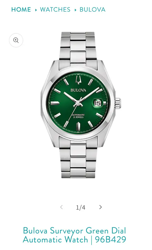 Bulova Surveyor Green Dial Automatic Watch