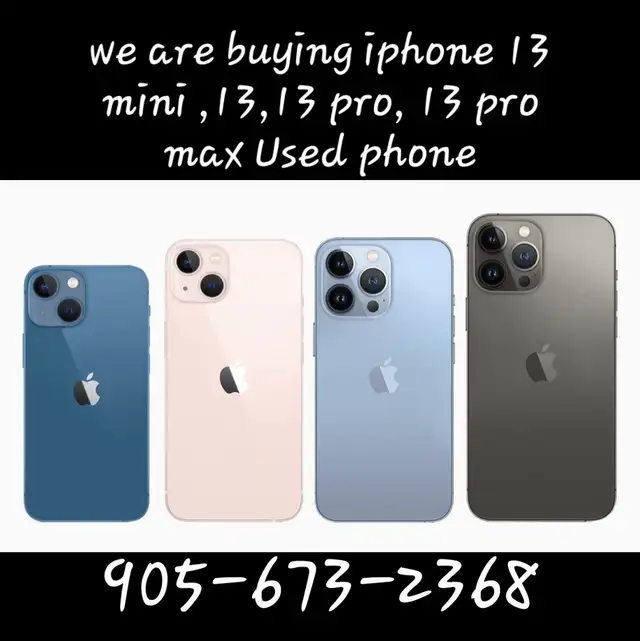 We Are Buying iPhone 13 mini, 13, 13 Pro ,13 Pro Max Used Phone