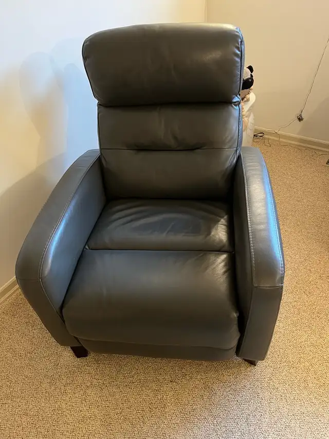 Two power leather recliners