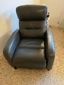 Two power leather recliners