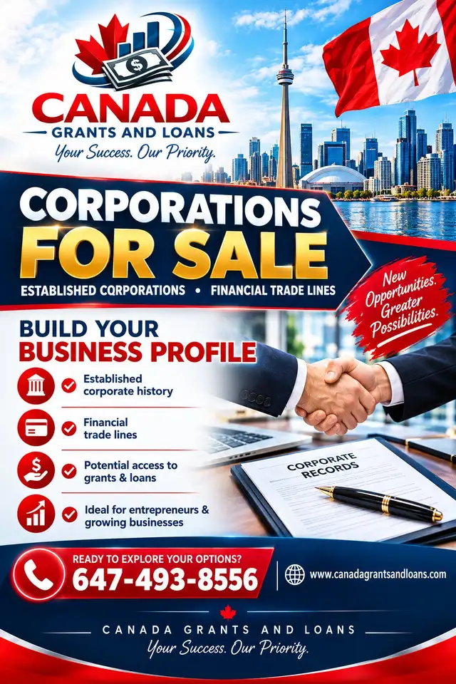 Canadian Corporations for Sale.
