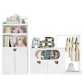 Brand Modern & Elegant White Kids Bookcases /Cabinets With 2 Dra