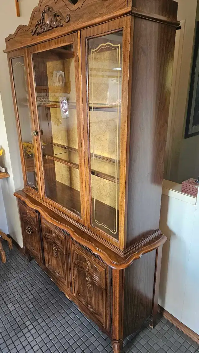 Vintage wood China cabinet