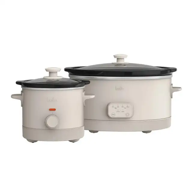 Bella 5.68 L (6 qt.) Programmable Slow Cooker with 1.89 L (2 qt.