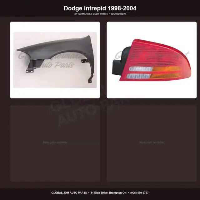 Dodge Intrepid 1998-2004 Fender Absorber Aftermarket Brand New